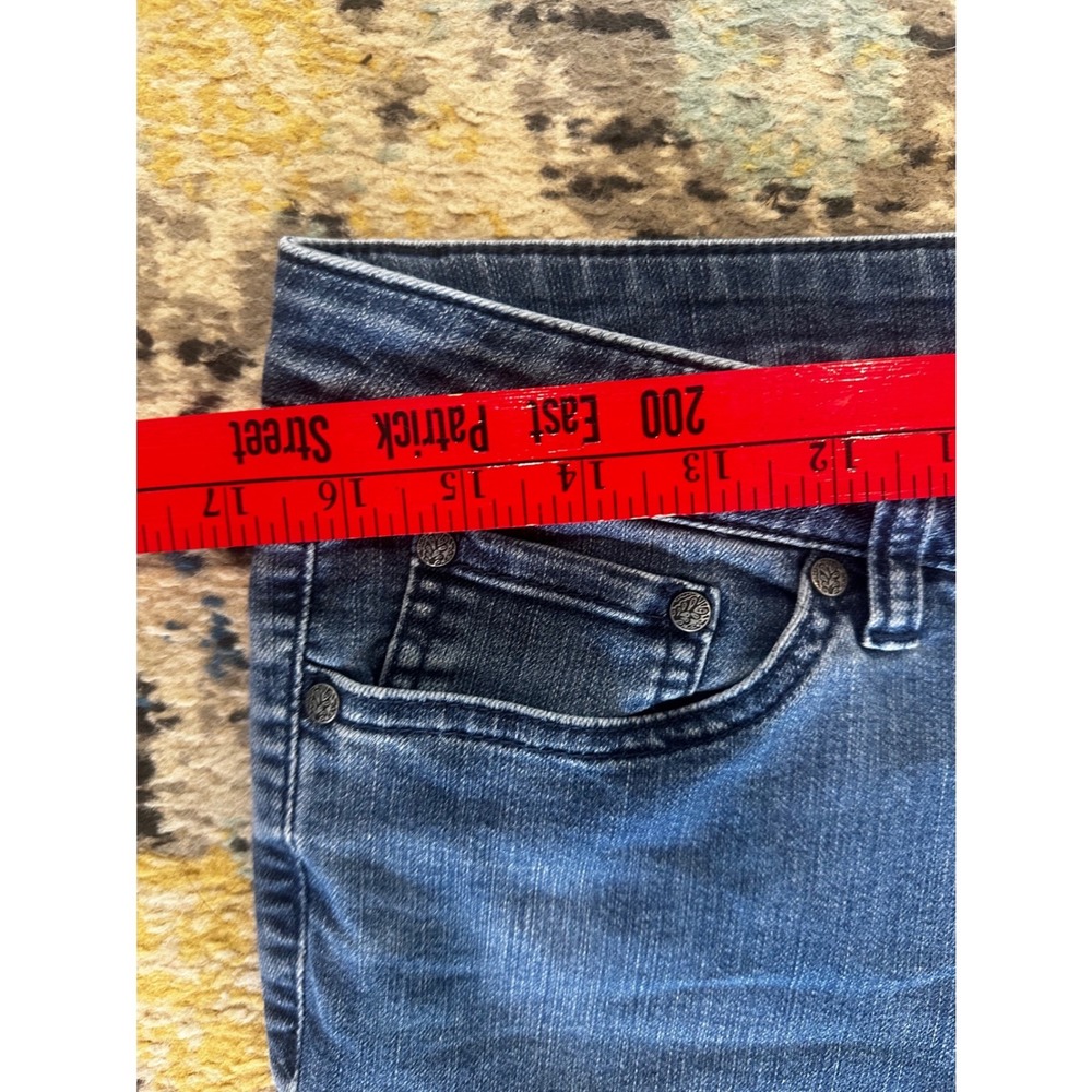 Prana Straight Leg Jeans Women 10/30 Short Inseam Med Wash Blue Denim MidRise - Picture 5 of 7